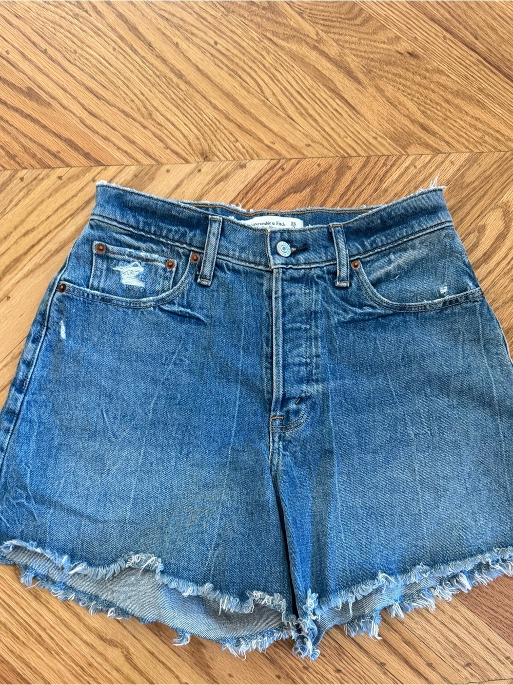 Abercrombie & Fitch The Dad Short High Rise Denim Shorts Size 26